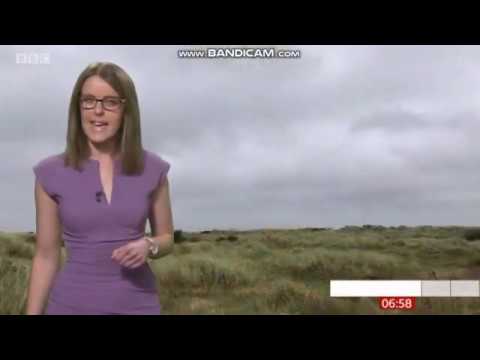 Alex Osbourne South Today morning weather in a lavender dress 2019 10 21