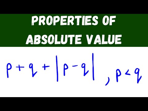 Properties of Absolute Value