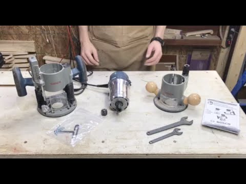 Bosch 1617 Router - The Best Router? How to use the Fixed Base, Plunge Base, and in a Router Table.
