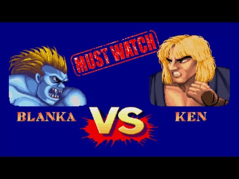 ken vs blanka street fighter champion edition (Best Rounds)