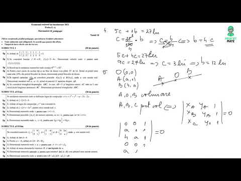 Test 10/2021, bacalaureat  pedagogic