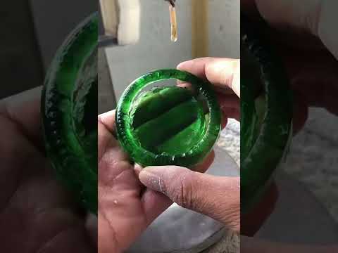 Magic craftsman turns broken glass bottles into shining gemstones