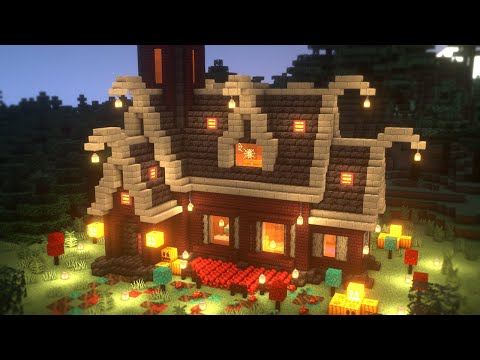 Minecraft: How To Build a Halloween Witch's House Tutorial(#26) |  Minecraft Architecture, Halloween House Building, Interiors