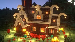 Minecraft: How To Build a Halloween Witch's House Tutorial(#26) | 마인크래프트 건축, 할로윈 집 짓기, 인테리어