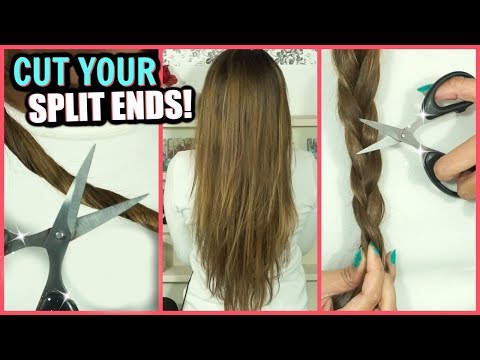 HOW TO CUT YOUR SPLIT ENDS AT HOME │ 5 HAIR CUTTING HACKS FOR CUTTING SPLIT ENDS! Video