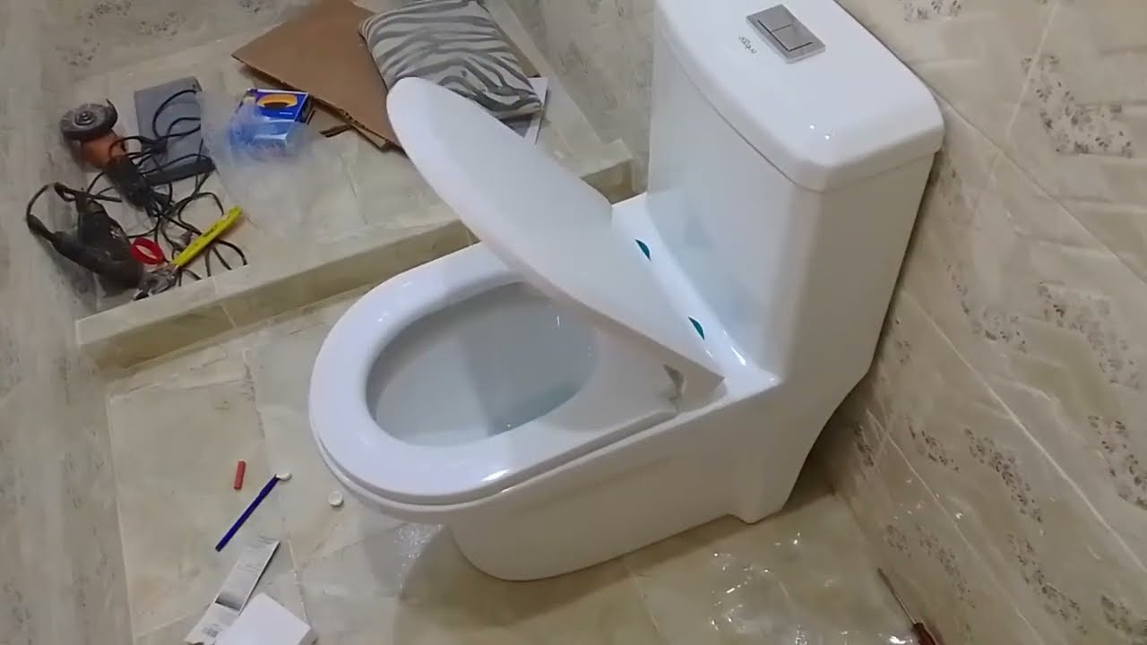 COMO INSTALAR taza SANITARIO UNA PIEZA.