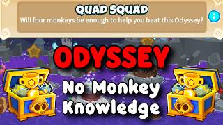 BTD6 Odyssey | No Monkey Knowledge Guide | Hard Mode Tutorial | Quad Squad