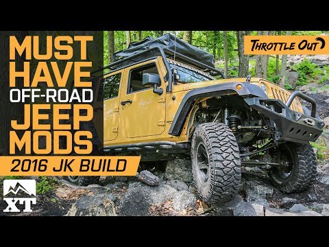 Top Jeep Wrangler Mods For Off-Roading - 16 JK 3.5\" Lift Kit + 35\" Tires + Skid Plates