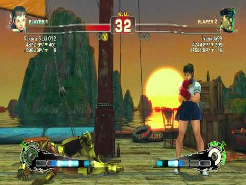 SSFIVAE:  Sakura (Sakura Saki 012) vs. M.Bison (hanada99) HD