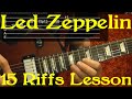 LED ZEPPELIN - 15 of their BEST RIFFS! - Guitar ...