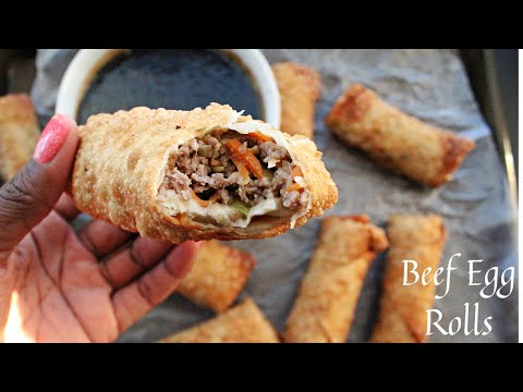 Beef Egg Rolls | How to make Egg Rolls from Scratch | #eggrollrecipe