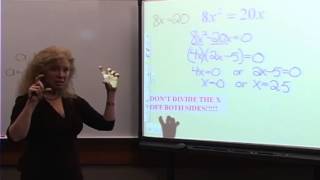 College Algebra: Lecture 11 - Solving Quadratic Equations