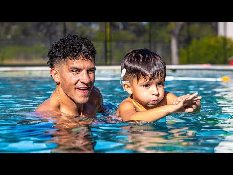 I Taught My Deaf Son How To Swim!!!