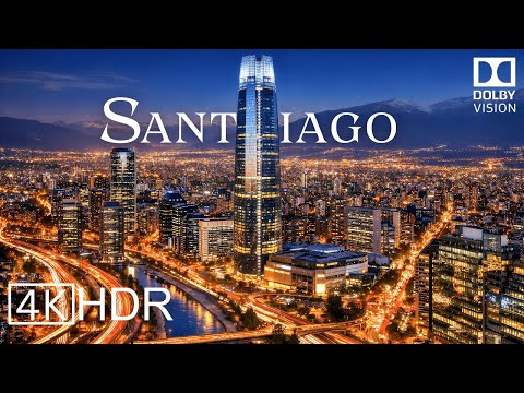 Santiago, Chile in 4K ULTRA HD HDR 60 FPS Dolby Vision™ Drone Video