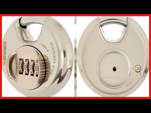 BRINKS 173-80051 Stainless Steel Resettable Combination Discus Padlock, 80Mm
