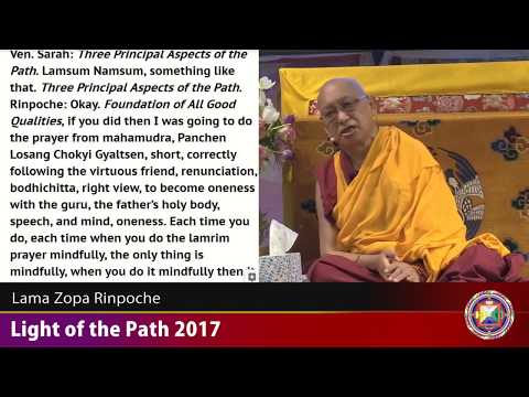 20170828 1930 LZR LOP KC, USA - Bodhichitta motivation and Emptiness