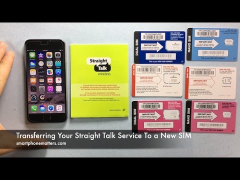 Transferring Your Straight Talk Service To a New SIM