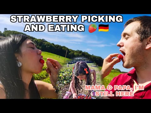 STRAWBERRY PICKING WITH THE GRUBER FAM| FIRST TIME | FILIPINO-GERMAN FAMILY