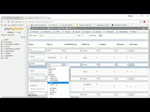 Create database and save sign up form data in PHP and MySQL using Ajax part3