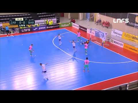 Gol de Javi Alonso (1-0) Fútbol Emotion Zaragoza - Barça FS. J24, 1Div. LNFS