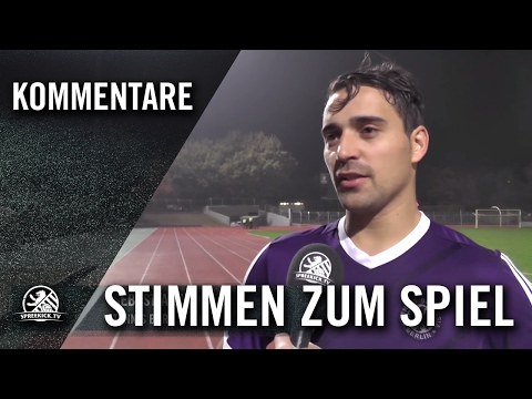 Die Stimmen zum  Spiel (Tennis Borussia Berlin - Hertha 03 Zehlendorf, NOFV-Oberliga Nord)