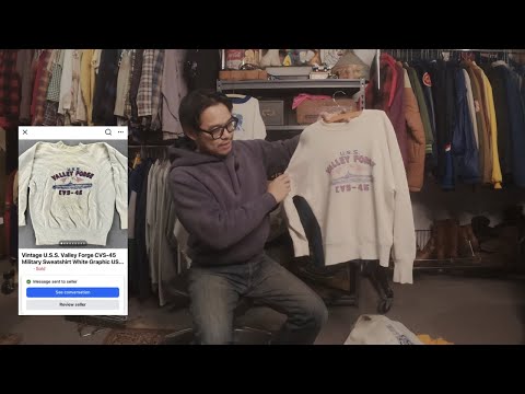 Finding a rare old military sweatshirt on marketplace 