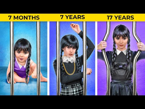 Wednesday Addams and Enid Have CHILDREN! RICH MOM vs POOR MOM in Jail!