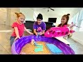 BARBIE BEACH Inside Our HOUSE Dream Plane Pretend Vacation With Swimming Pool And Pet Dogs