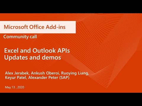 Office Add ins community call May 2020