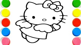 Beautiful Hello Kitty Drawing, Painting & Coloring For Kids and Toddlers_ Child Art#drawing#coloring