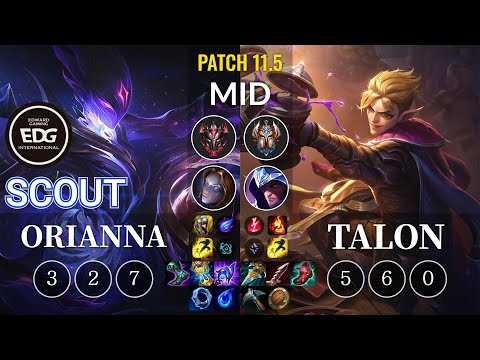 EDG Scout Orianna vs Talon Mid - KR Patch 11.5
