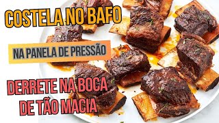Como fazer costela de boi na panela de pressão. Derrete na boca de tão macia. #costelabovina