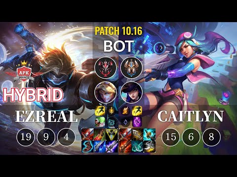 APK HyBrid Ezreal vs Caitlyn Bot - KR Patch 10.16