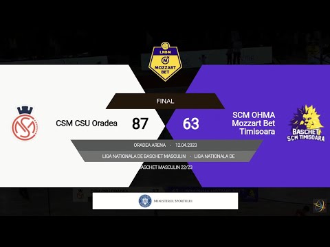 LNBM MOZZART 2022-2023: CSM CSU Oradea - SCM OHMA Mozzart Bet Timișoara  (PLAY-OFF 1, Game 1)