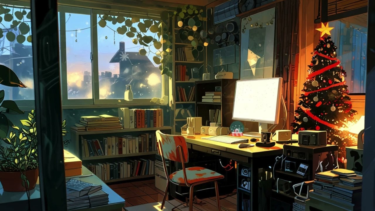 🌿【Playlist】SNOWING - Christmas LoFi Music, #relaxingmusic , #studymusic Study With Me 🌿🌿
