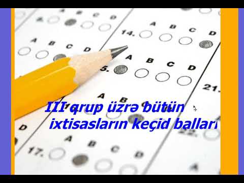 III qrup üzrə bütün ixtisasların keçid balları. 2020
