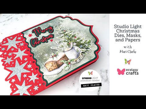 Studio Light Christmas Essentials Die Sets, Papers and a Card Project