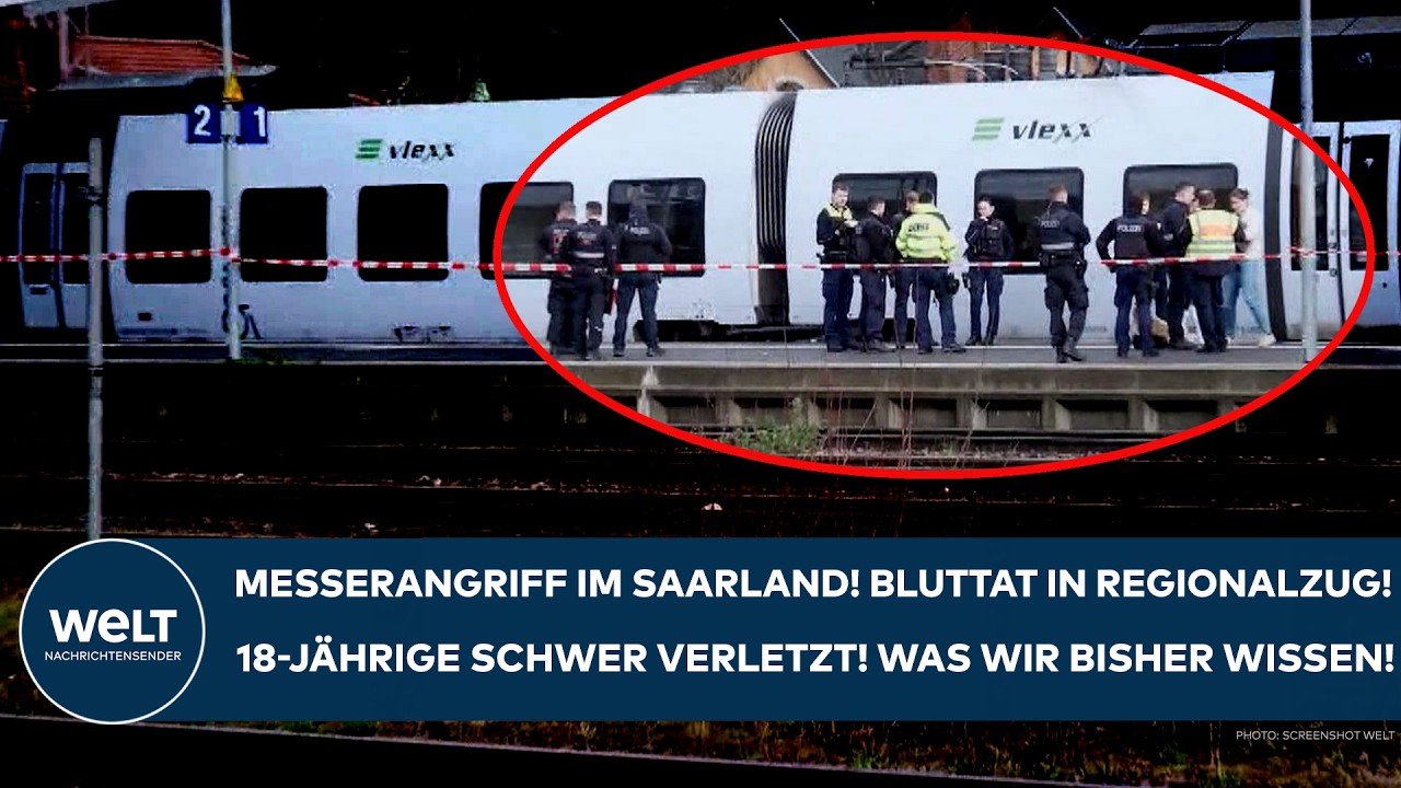 SAARLAND: Bluttat in Regionalzug! 18-Jährige bei Messerangriff schwer verletzt! Was wir wissen!
