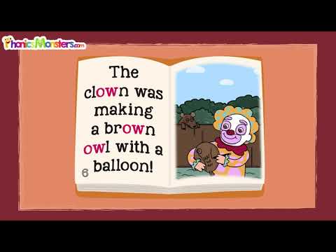 Level 4 - Video 2.5 /ow/ /ou/ Story ~ PhonicsMonsters.com