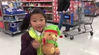 Cute kid singing all I want for Christmas is my two front teeth