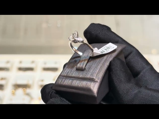 سويكت - خاتم الماس سولتير طبيعي بنقاوة SI و 1.26 قيراط ذهب ابيض عيار 18 الوزن 3.38 جرام