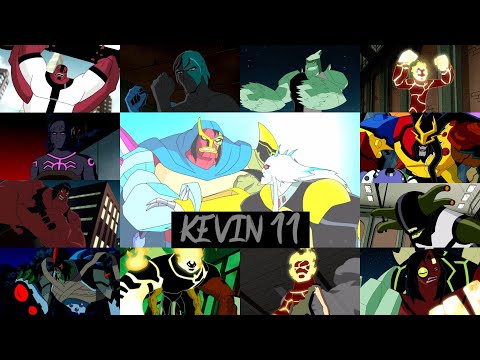 All kevin 11 transformation (forms) in all Ben 10 series