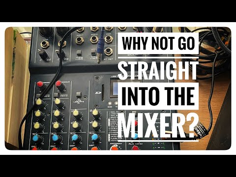 Should an electric go straight into the mixer/FOH?