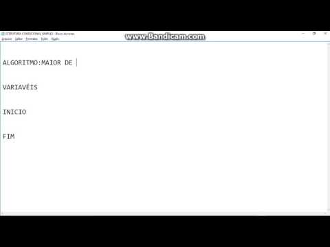 ESTRUTURA CONDICIONAL SIMPLES ALGORITMOS