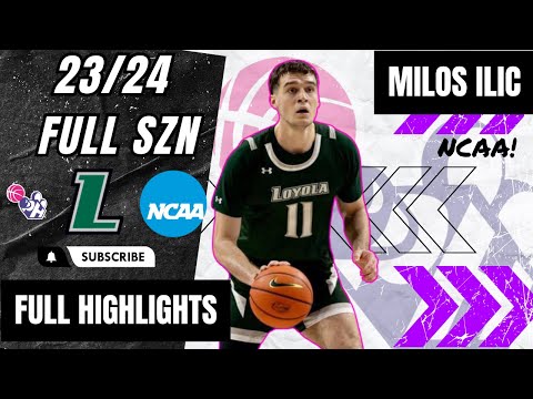 Milos Ilic Highlights 2023/24 || NCAA D1 || Loyola University Maryland