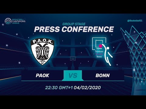 PAOK v Telekom Baskets Bonn - Press Conference - Basketball Champions League 2019-20