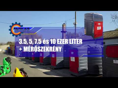 30 000 literes műanyag dupla falú gázolajtartály,  FTS tankoló automatával