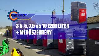 7500 litrů dvoustěnná plastová palivová jímka, nádrž na plynový olej s 6 m hadicí, TOP FILLING