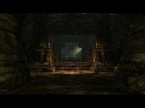 Skyrim - Tomb Ambiance (cave sounds, dust, music)