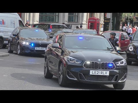 LOTS OF BULLHORN - Coolest Unmarked Cars responding trough Centre of London